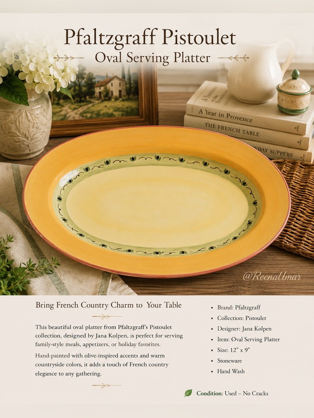 ☀️ Pfaltzgraff Pistoulet Oval Serving Platter / Dish – Jana Kolpen